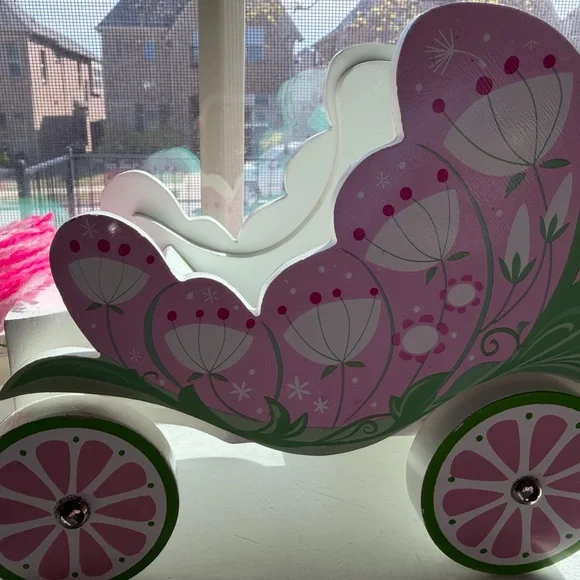Le toy van Pink and White Toy Horse Carriage - Picture 4 of 7